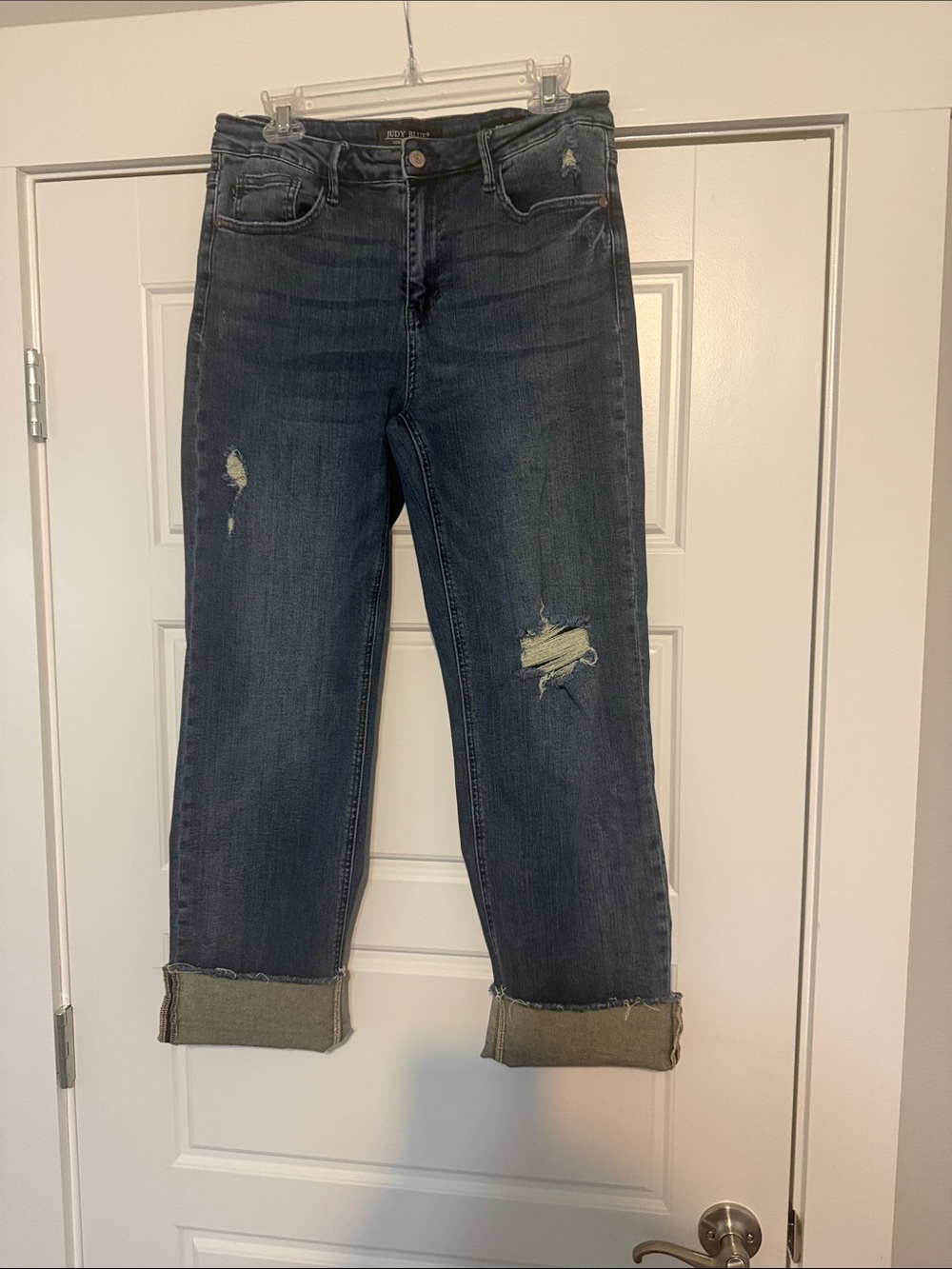 Judy Blue Dark Wash Distressed Boyfriend Jeans